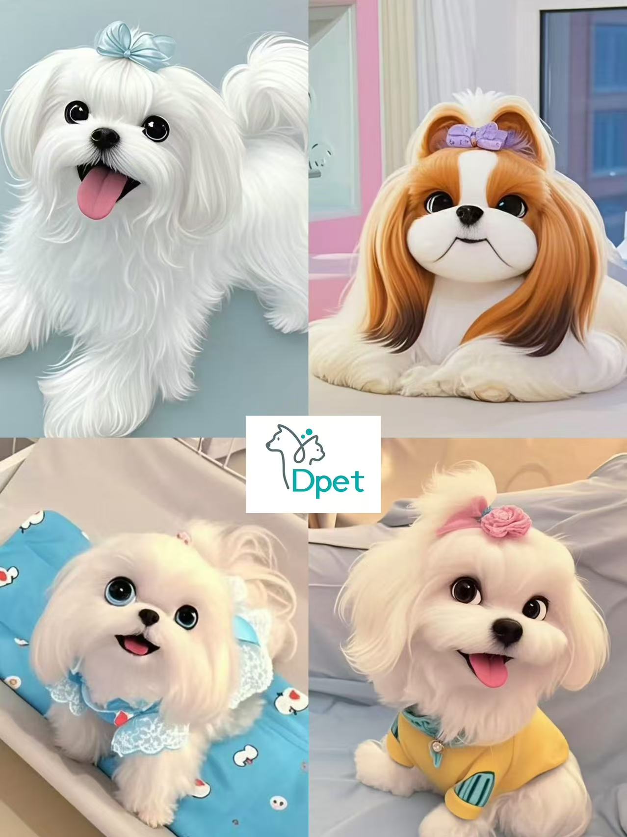 Cartoon style of pets(No physical object)